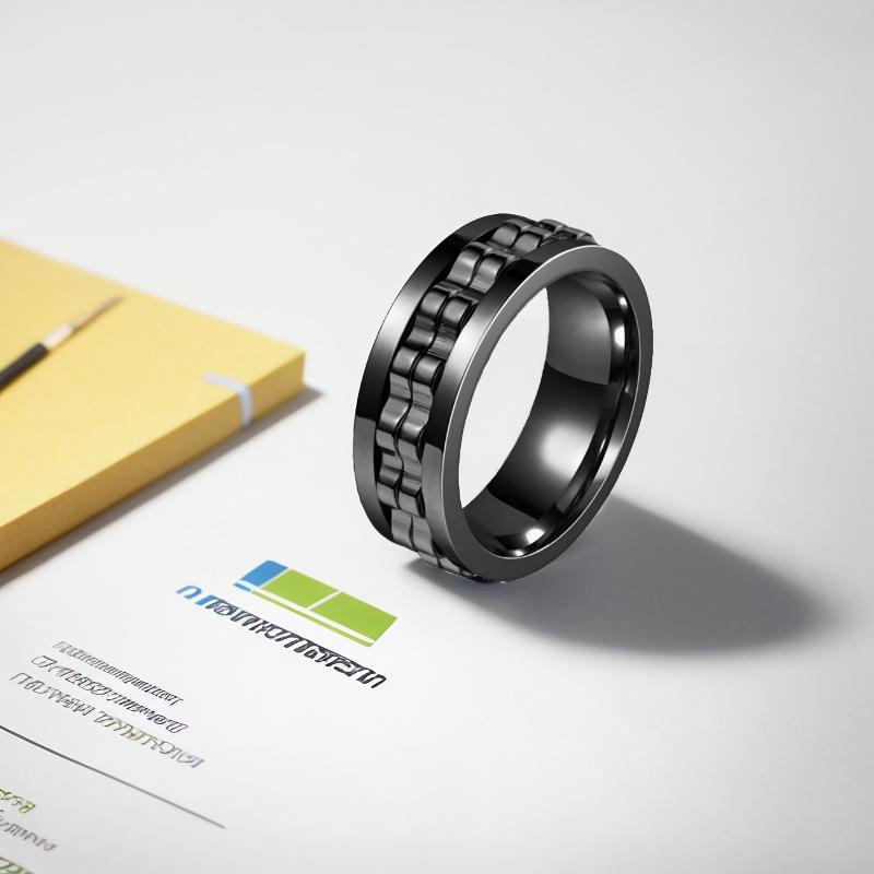 1 шт. модное декомпрессионное кольцо из титановой стали с зубчатым колесом, поворачивающееся мужское кольцо