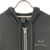 Armani Exchange Logo Print Long Sleeve Sweat Zip Hoodie S Black Men's Used