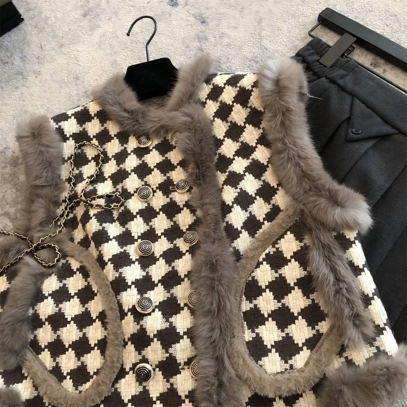 Жилет для женщин из хлопка, осенне-зимний, безрукавный, вязаный, жилет-свитер, свободный, утолщенный, повседневный, с V-образным вырезом