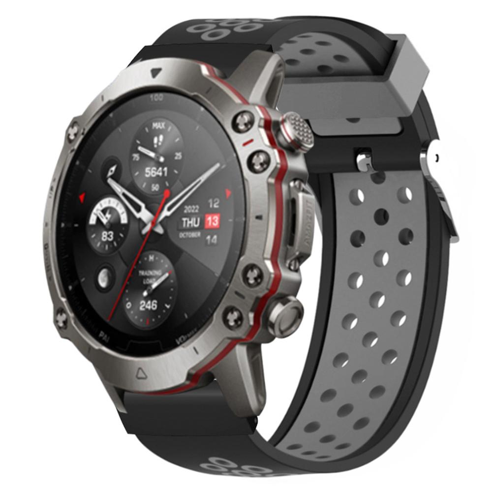 Для Huami Amazfit Falcon/Garmin Fenix 7/6/5 Двухцветный ремешок для часов Силиконовый ремешок с 22-мм ПК-коннектором