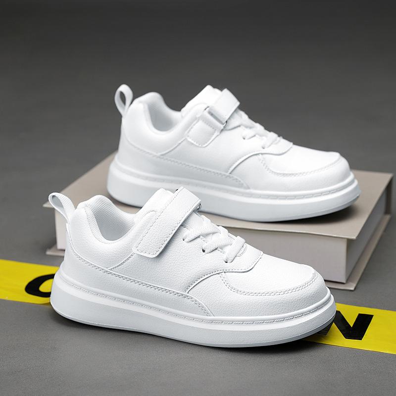Одноклассники Детская маленькая белая обувь Обувь для мальчиков Студенческая Обувь для девочек Белая спортивная обувь