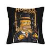Pillow Case Funny SSimpsons The Scream Parody Custom  Pillow Cover For Wedding Party Home Decor Vintage Pillowcases