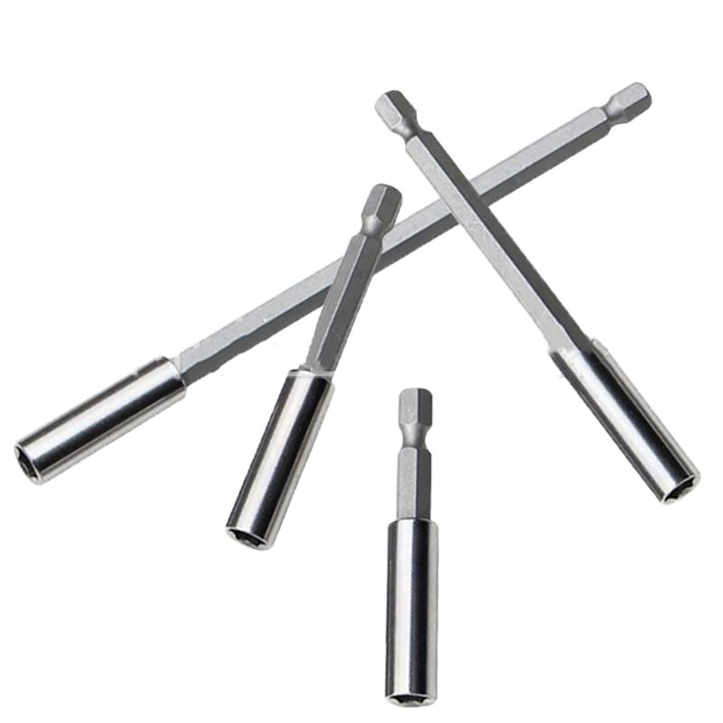 Hexagonal Handle Extended Connecting Rod Magnetic Screw Bits Extension Rod Long Handle Screwdriver Tip Holder Non-Slip Hand Tool