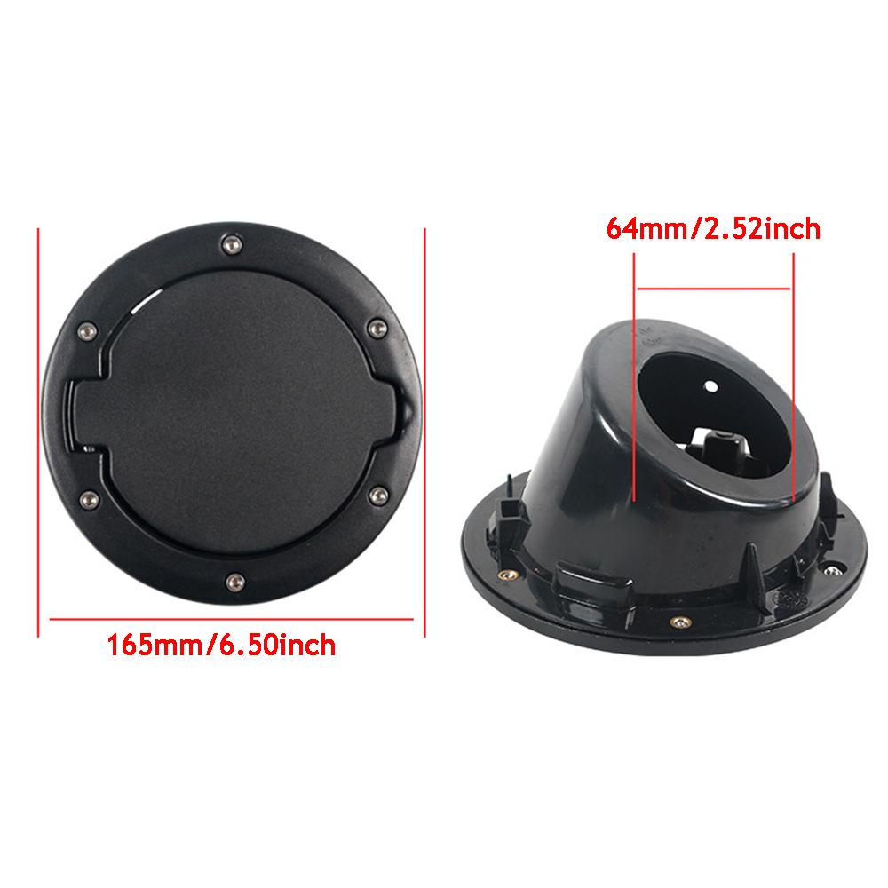 Черная крышка топливного бака для Jeep Wrangler 2007-2016, внешние аксессуары для автомобиля, алюминиевый сплав, ABS, топливный люк, крышка топливного бака