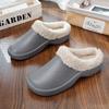 Fashion Men's Clogs Short Plush Slippers Winter Fashion Hole Shoes Beach Sandal Indoor House Flat Shoes Lightweight Soft Bathroom Slide
