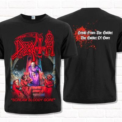 Смертельно-черная футболка Scream Bloody Gore (1987). Техничный Прогрессивный Дэт-Метал