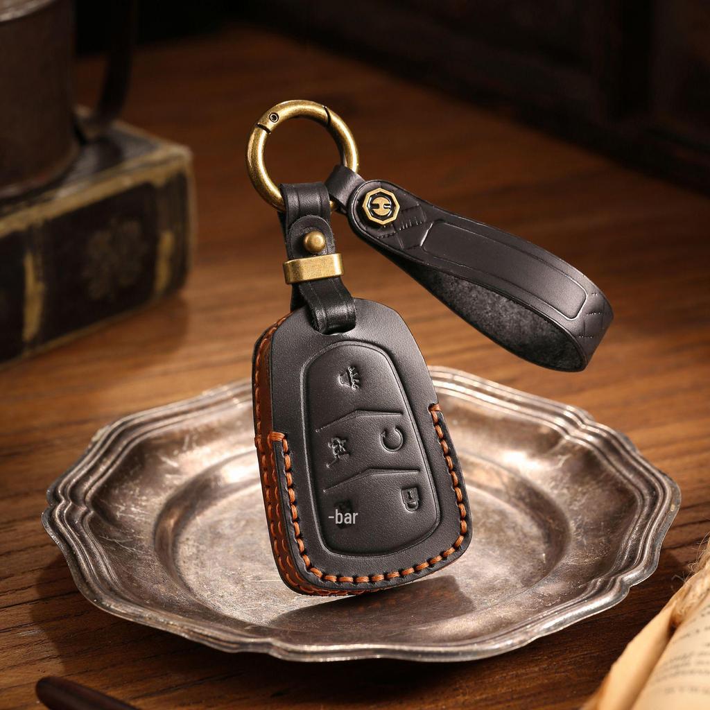 Чехол для ключа автомобиля из натуральной кожи Cadillac для CT4, CT5, CT6, XT4, XT5, XT6, ATXL
