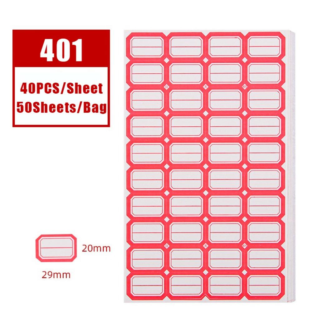 50 листов Цветные наклейки для этикеток Рукописная маркировка цены Клейкая бумага Самоклеящаяся этикеточная бумага Дом
