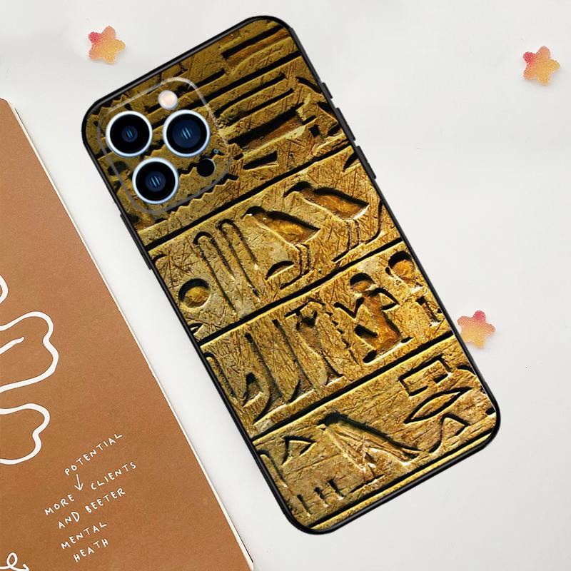 Чехол для телефона с египетскими иероглифами для iPhone 17 Pro Max 14 13 12 11 15 16 Pro Max mini 15 Plus 16e 17 Air Funda