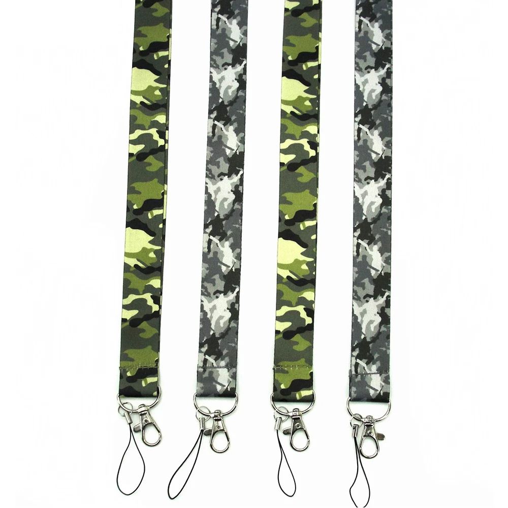Phone Lanyard Strap Key Ring Holder Camouflage Lanyards Phone Hang Rope Neck Straps Phone Ribbon