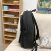 Student School Bag Girls Large Capacity Lightweight Nylon Backpack Multifunctional Solid Color Backpack