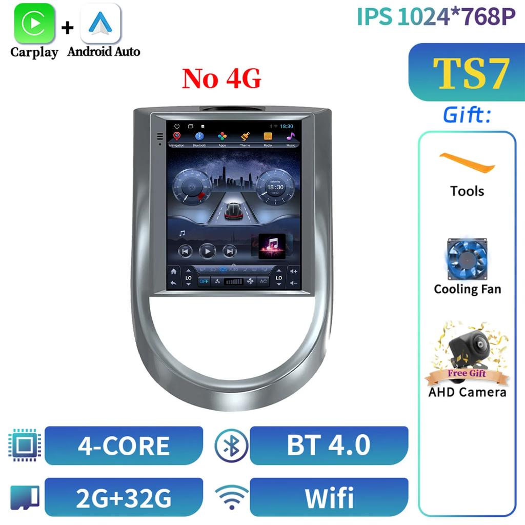 9,7-дюймовый автомобильный радиоприемник GPS Android 14 для Kia Soul 1 2008-2014 Мультимедийный видеоплеер Навигация Carplay Auto Intelligent System GPS