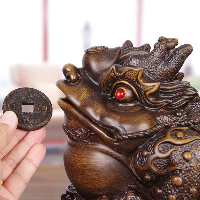 Украшение в виде золотой жабы Чжаоцай, трехногая золотая цикада, украшения, подарок на открытие магазина, украшение для офиса, гостиной