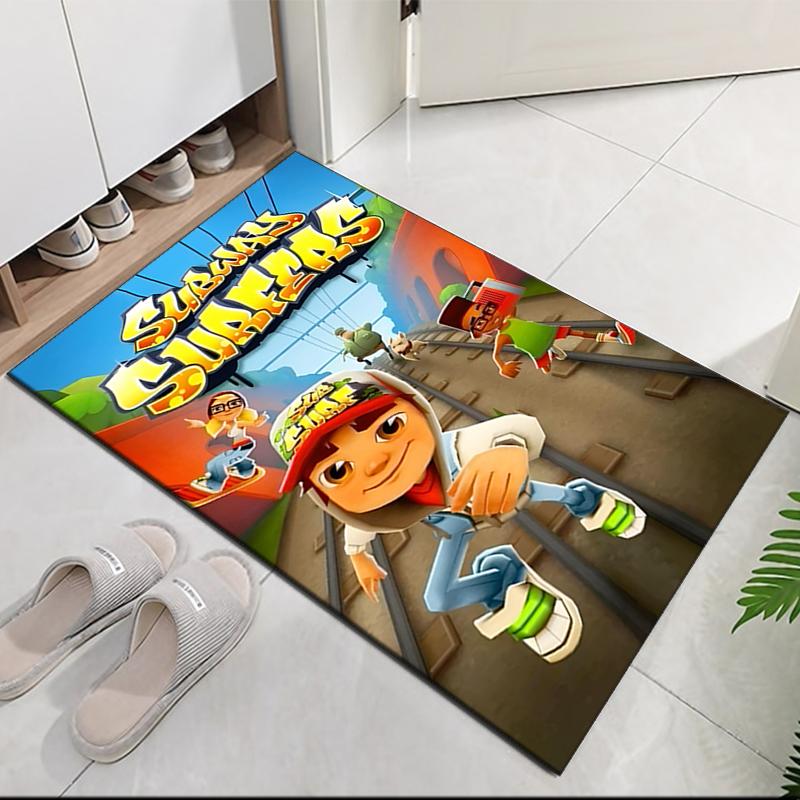 Ковер с принтом Subway Surfers для офисного кресла, гостиной, спальни, кухни, Декор, Подарки