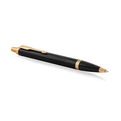Шариковая ручка Parker IM с золотым покрытием (черный) (Средняя)
