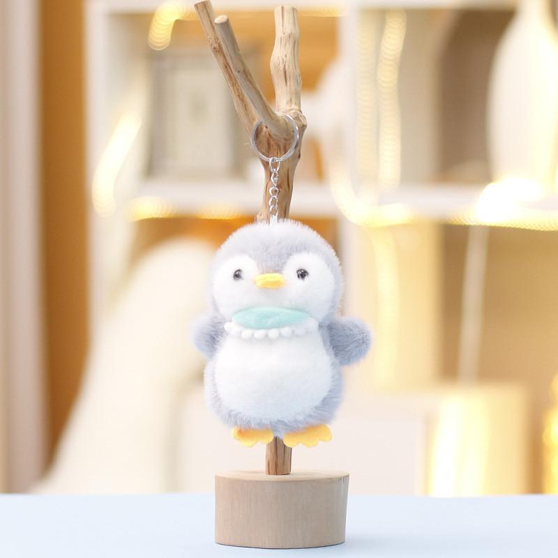 Penguin Figurine Bellyband Bag Animal Ornament Keychain Plush Gift Pp Cotton