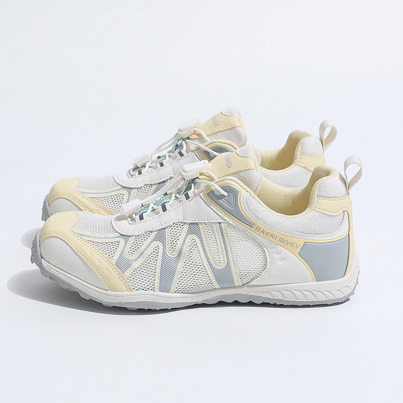 2025 spring and summer hiking drawstring dad shoes outdoor sports hiking shoes jogging shoes women's mesh breathable retro casual