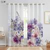 Flower 3D Printed Curtains Pastoral Fresh Natural Yellow Green Colorful Bedroom Living Room Rod Pocket Decorative Curtains 2PCS