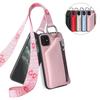 "Leather Case for iPhone 11/12 Pro Max/XS with Coin Purse and Lanyard"