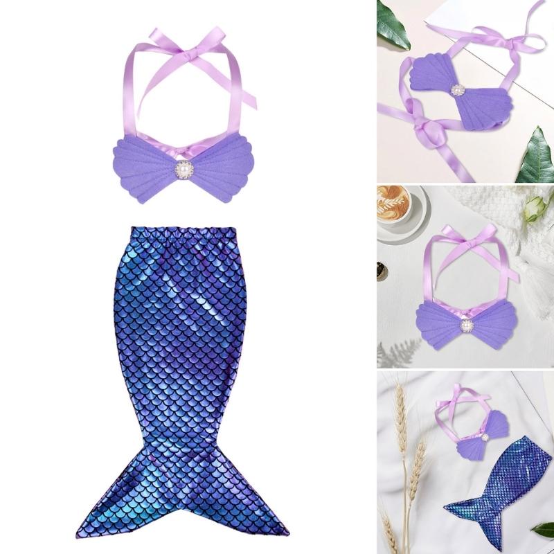 Themed Outfit Photography Props Toddler Photo Accessories for Infant Bra Tail Costume Baby Essential