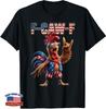 F Caw F American Flag Rooster 4th of July Fawk Chicken Humor T-Shirt