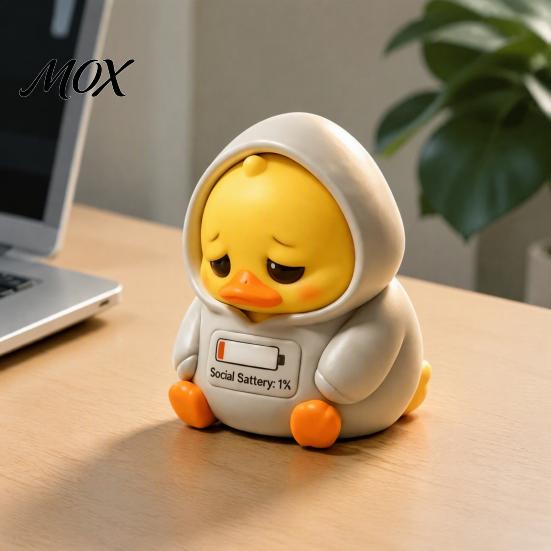 Милые желтые уточки, 3D-печатные грустные фигурки, Уставший работник, Игровые фигурки из смолы в пижамах, Настольные для дома и офиса, Забавные для приборной панели автомобиля