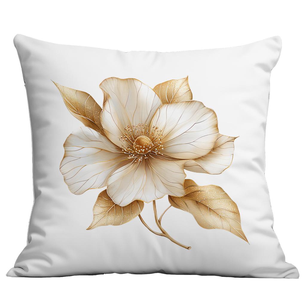 Новая Цветочная Наволочка с Золотым Принтом для Дома, Гостиной, Дивана, Декоративная Наволочка