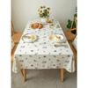 Luxury Thick Embroidery Cotton Linen Flower Tablecloth for Home Dining Coffee Wedding Party Kitchen Table Decor