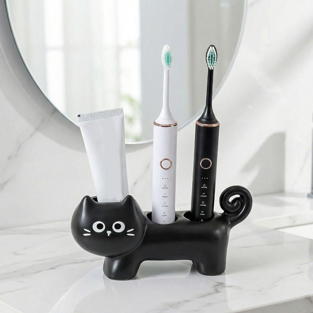 Waterproof 3 Holes Electric Toothbrush Stand Ceramic Electric Toothbrush Holder Home Use