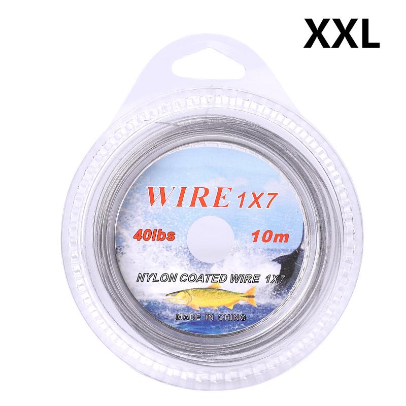 FTK Рыболовная леска из 7-прядной плетеной проволоки, 10 м, 10-60 фунтов