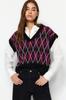 Women's Fashionable Stylish Sweater Black Wide Fit Knitwear Sweater