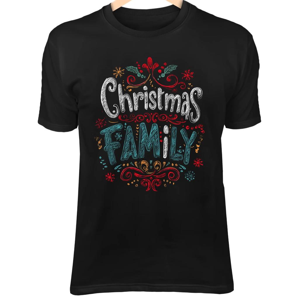 Cute Christmas Family Graphic - Festive Typography Matching Holiday Theme
