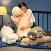 80/100cm Lovely Alpaca Plush Toy  Alpaca Soft Stuffed Cute Sheep Animal Dolls Sleep Pillow Home Bed Decor Gift