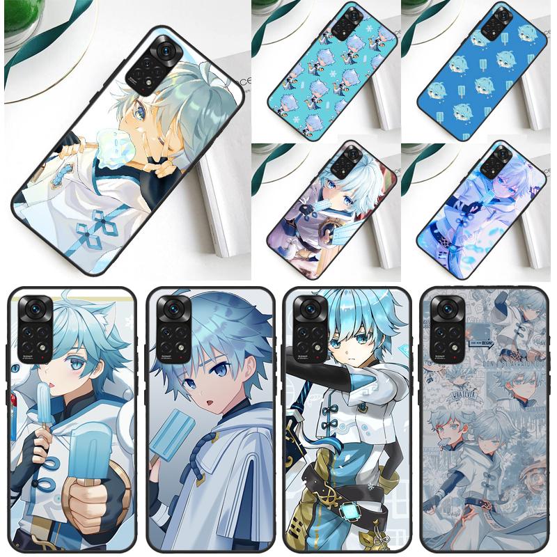 Чехол Genshin Impact Chongyun для Xiaomi Redmi Note 13 14 Pro 12 9 10 11 Pro 10S 11S 12S Redmi 14C 13C 10C 12C