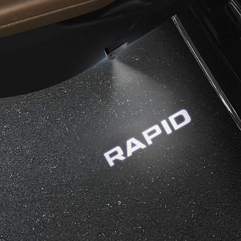 Car Projector Lamp For Skoda Karoq Kodiaq Superb Octavia Kamiq Rapid Interior Lights LED Courtesy Wireless Accessories