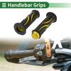 BULLSPANN Universal Motorcycle Hand Grip Cover Non-slip Aluminum Alloy Rubber Handlebar Grip Motorcycle Scooter Yellow 1 Pair 22mm 24mm