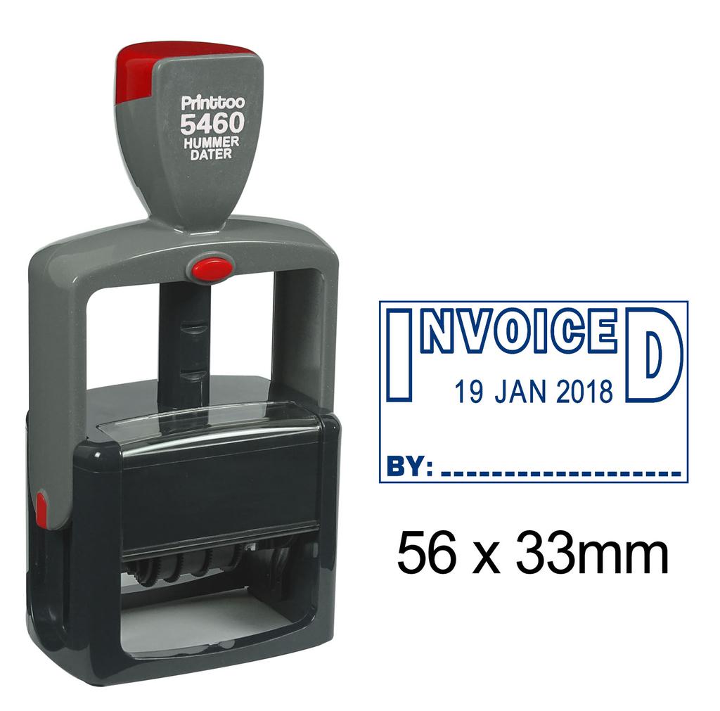 Printtoo С выставленным счетом-фактурой по тексту, прочный штамп-дататер, самонаклеивающийся резиновый документ с датой