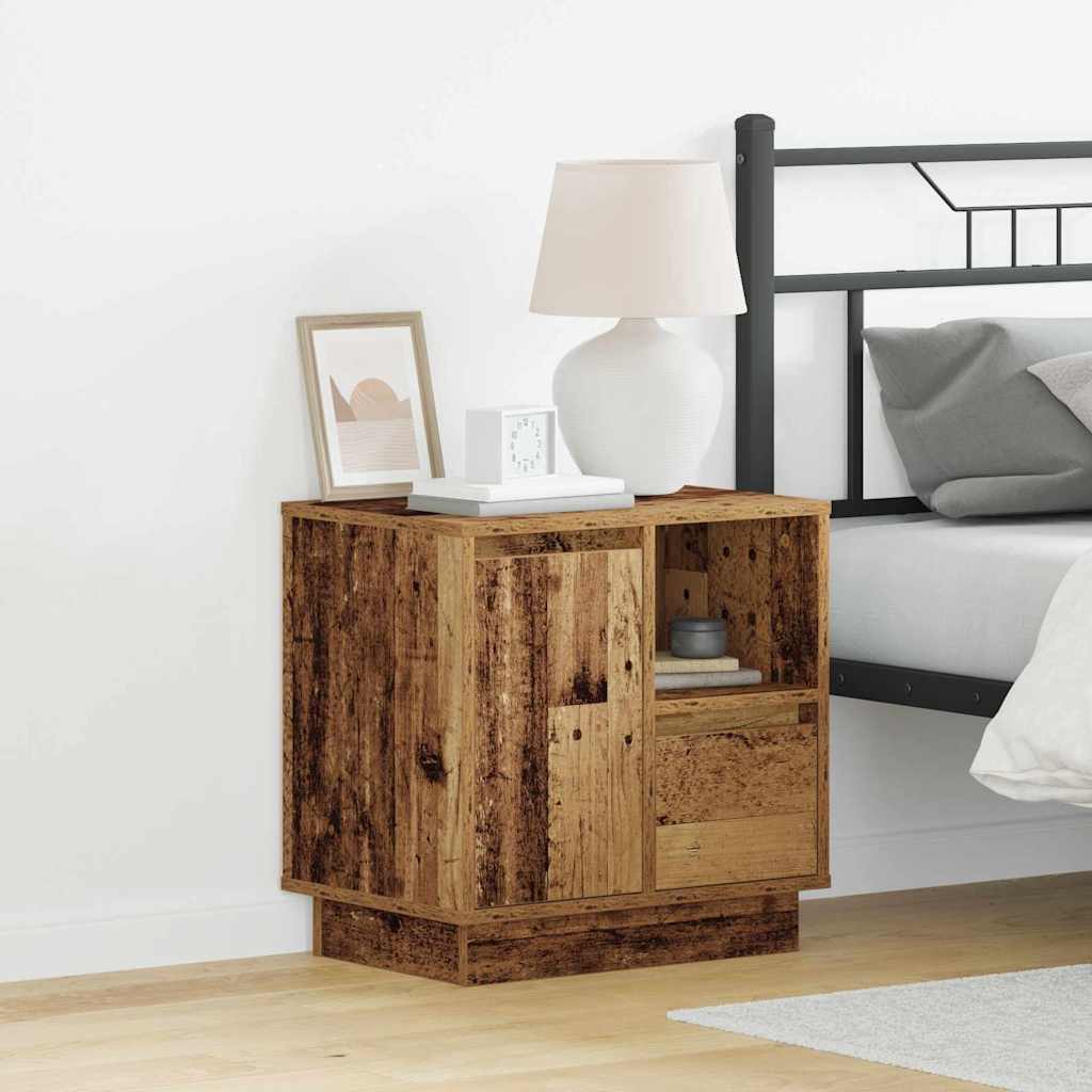 Nightstand 2 pcs Reclaimed Wood Look 50 x 34.5 x 50 cm Particleboard