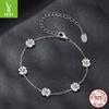 Simple And High-End Moissanite Bracelet Ring Stud Earrings Set Lucky Four-Leaf Clover S925 Sterling Silver Jewelry.
