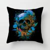 Colorful Skull Fashion Set Decorative Printing Square Pillowcase Car Sofa  Cushion Cover 45*45cm Home Improvement