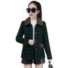 Модные зарубежные пальто для матерей среднего возраста на осень и зиму, верхняя одежда для женщин среднего и пожилого возраста с клетчатым квадратным воротником