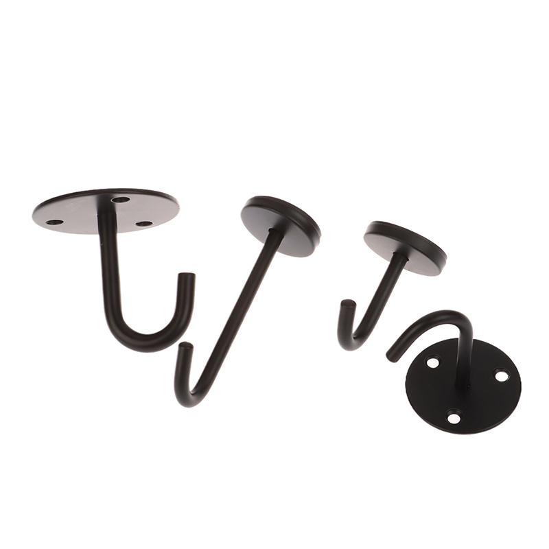4 шт. Черный нержавеющая сталь верхний крючок настенный мешок потолочный вентилятор лампа крышный вентилятор U-образные крючки