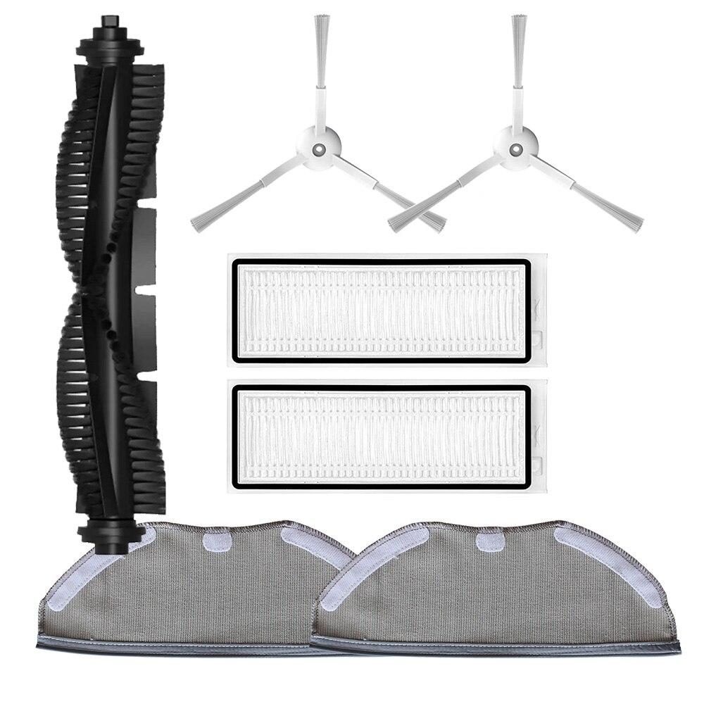 Запасные части для пылесоса, аксессуары, HEPA-фильтр, швабра, центральный рулон, основная щетка, тряпка, роботизированная для Qihoo 360 S9