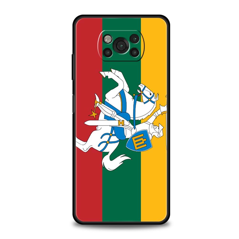 Флаг Литвы чехол для телефона Для Xiaomi Poco X6 X5 Pro X4 X3 NFC F5 Pro F4 F3 GT M5 M4 Pro 5G M3 C51 C50 C55 Мягкая крышка