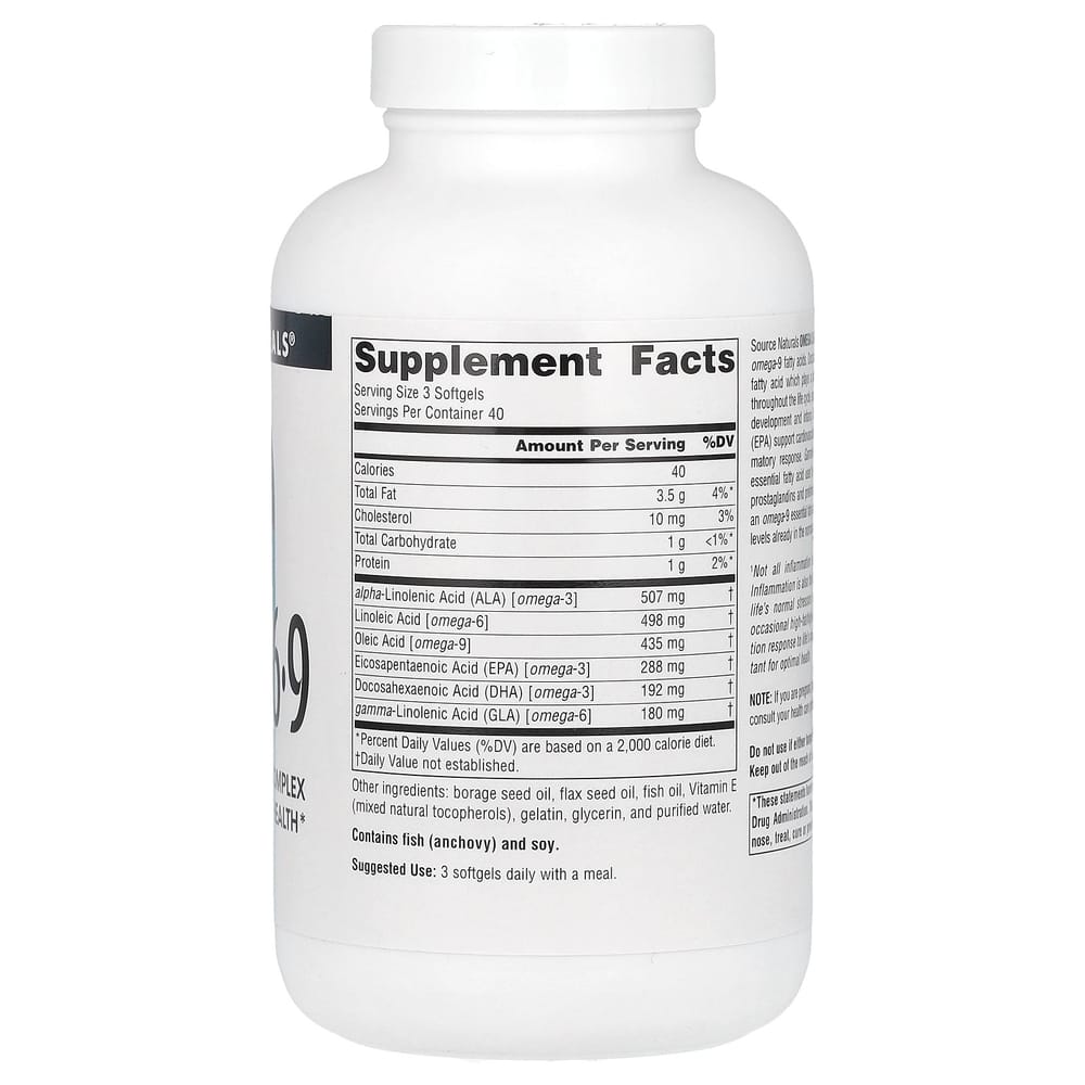 Source Naturals Omega 3-6-9 Softgels, 120 Tablets