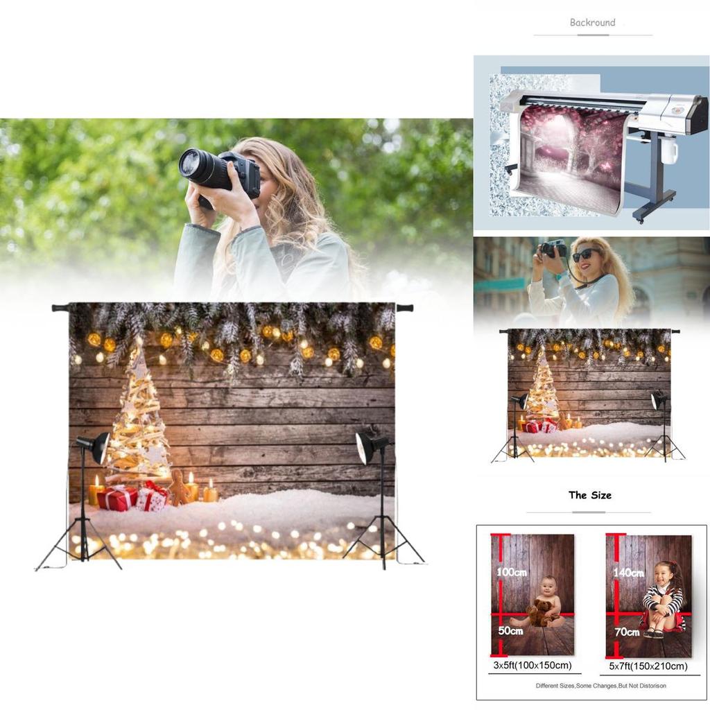 Рождественский фон для фотосъемки для детей, студийный фотореквизит с холстом