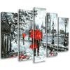 Five Piece Picture Canvas Print London Walk Big Ben