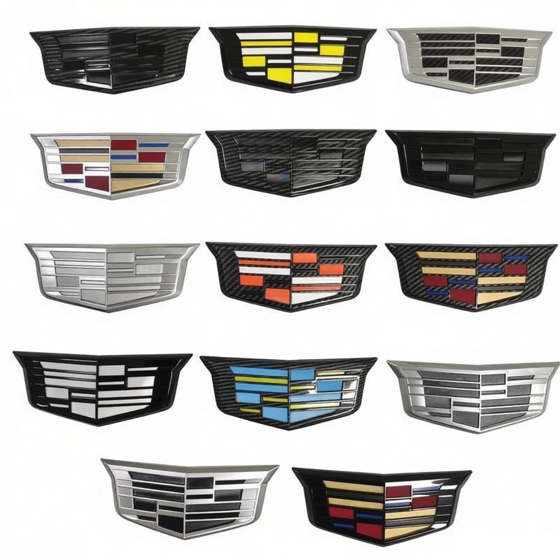 Metal Car Front Grille Emblem Rear Trunk Badge for Cadillac CT4 CT5 XT5 XT6 XTS ATS-L New Style Sticker Modification Accessories vzsnc66