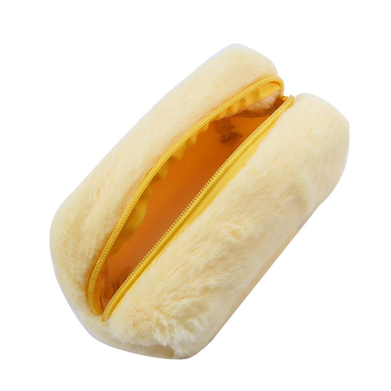 Меховые косметички для женщин, мягкая дорожная косметичка-органайзер, чехол для макияжа для молодых девушек, необходимые вещи, 1 шт., однотонные сумки