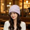 New hat autumn and winter wool hat women's versatile fashion trend outdoor warm and cold-proof knitted hat small fragrance